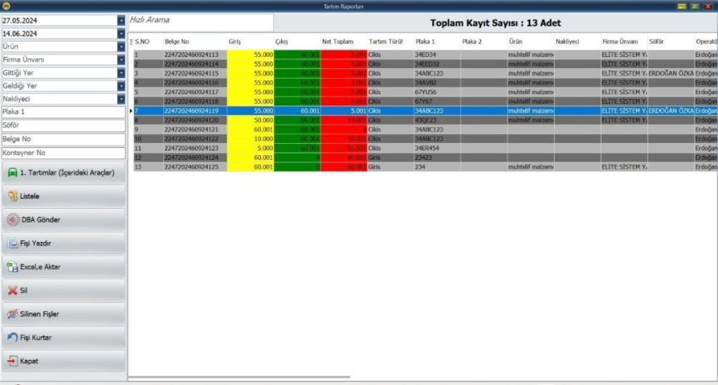 E-irsaliye Kantar Programı (Luca)