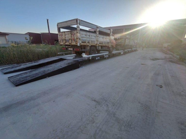 Saha beton zemine kurulu 80 ton tır kantarı platformu