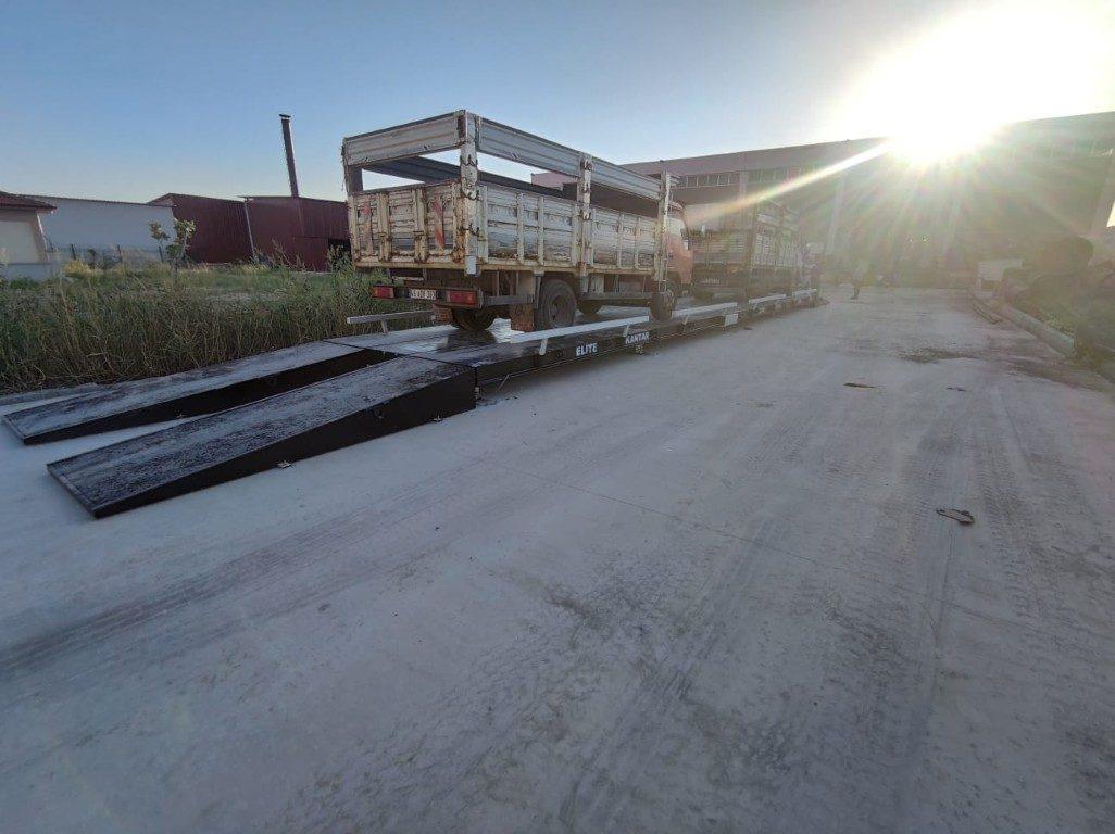 Saha beton zemine kurulu 80 ton tır kantarı platformu
