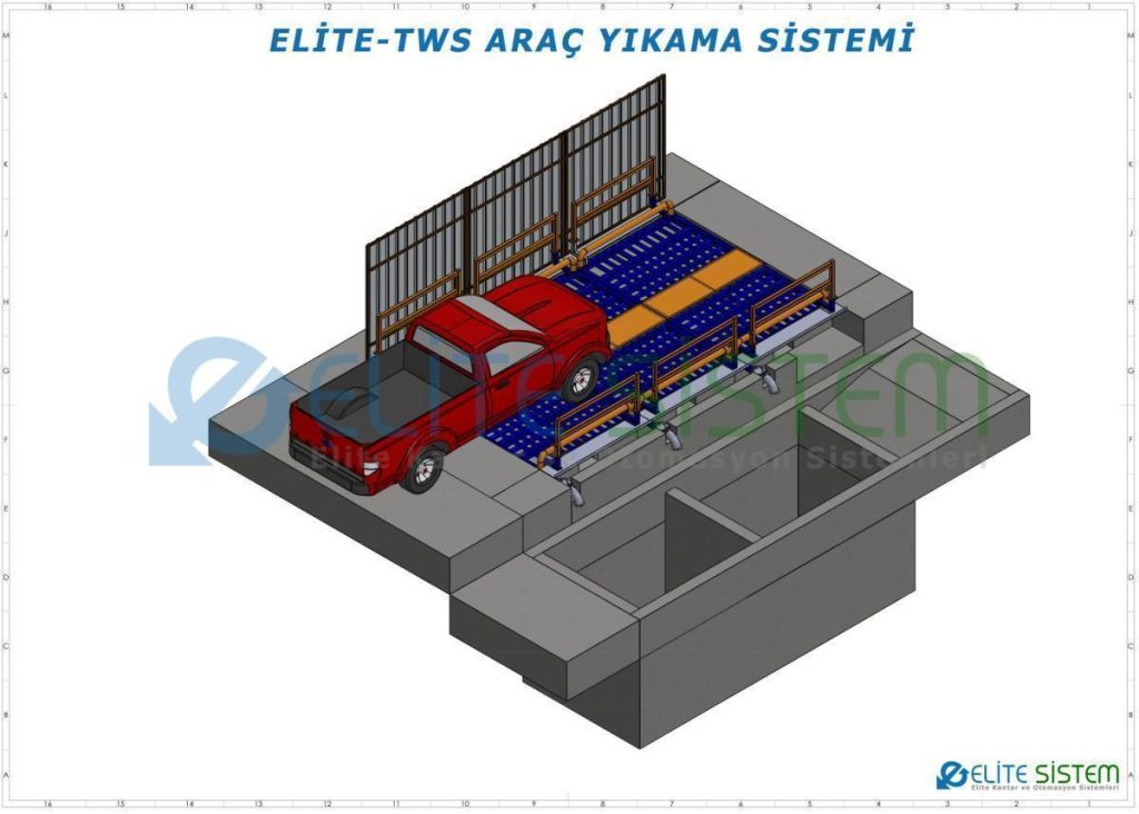 Teker ve Şasi Yıkama Sistemi — Montaj Detayı