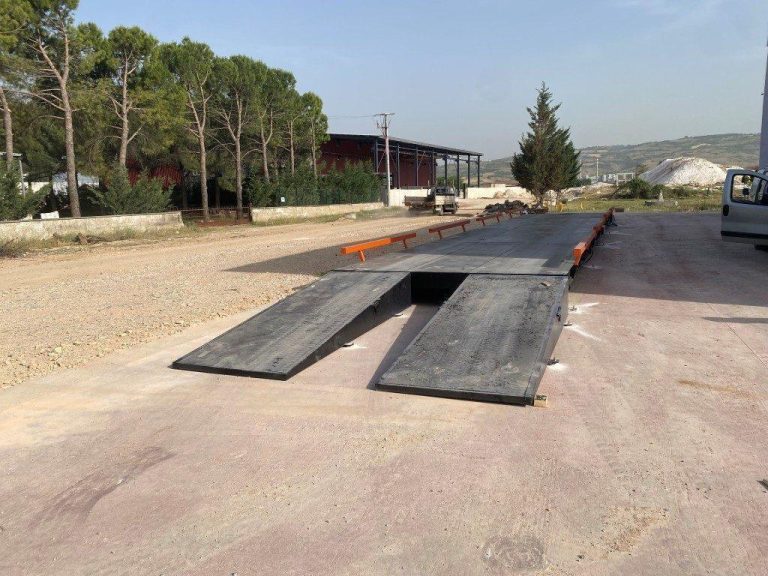 Tır kantarı platformu zemin üstü kurulum örneği