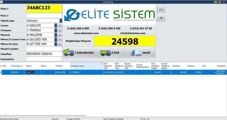 Yapay Zeka Destekli Ürün Tanıma Kantar Programı